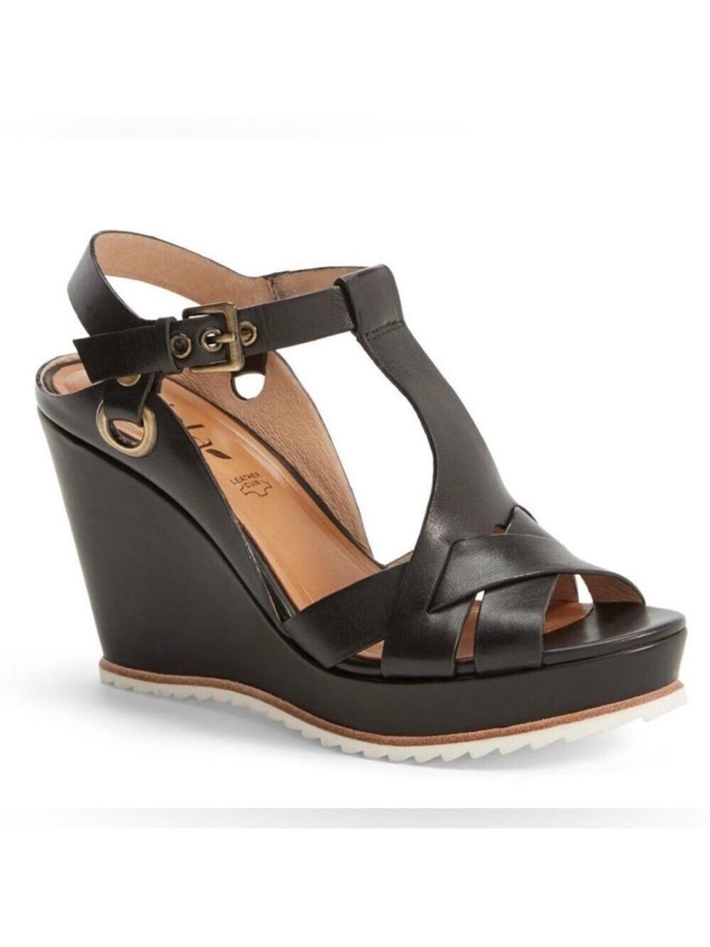 Biala ‘Ashlyn-Lea’ Black Leather Platform Wedge - Size 40 Euro